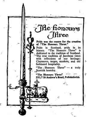 Honours Three advert 1971